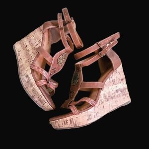 Maurices Carmel Brown boho style wedge heels. Size 8.5 US.